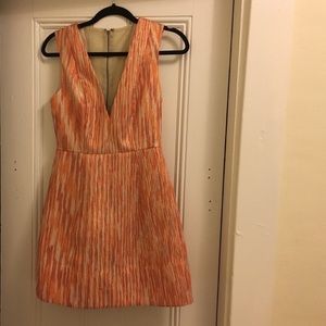 Alice + Olivia Orange and Gold Dress